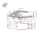 KH40AD 小松斗齿尖齿座，适用于 KH40EX KH40SDX